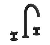 Axor One - Grifo de lavabo, con desagüe Push-Open, instalación de 3 orificios, EcoSmart, negro mate 48040670