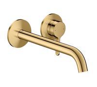 Axor One - Grifo de lavabo empotrado, con desagüe, instalación de 2 orificios, EcoSmart, acabado pulido en oro 48120990