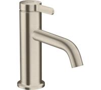 hansgrohe AXOR One mezclador monomando de lavabo 70 con maneta y juego de desagüe, proyección 130mm, 48001820, Color: Níquel Cepillado