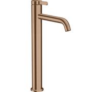 hansgrohe AXOR One Mezclador monomando de lavabo 260 con maneta y juego de desagüe, proyección 180mm, 48002310, Color: Oro rojo cepillado