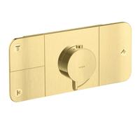 Axor One - Grifo termostático empotrado, para 3 aparatos, latón cepillado 45713950