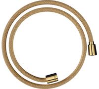 hansgrohe AXOR ShowerSolutions flexo de ducha textil, 1250mm, tuerca cónica y cilíndrica, 28227990, Color: Óptica Oro Pulido