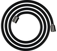 hansgrohe AXOR ShowerSolutions flexo de ducha textil, 2000mm, tuerca cónica y cilíndrica, 28290330, Color: Cromo negro pulido