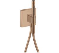 hansgrohe AXOR Starck ShowerCollection Porter unidad 12 x 12, con ducha manual 2jet y manguera de ducha, 12626310, Color: Oro rojo cepillado