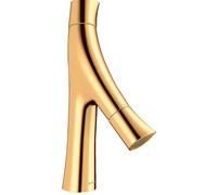 hansgrohe AXOR Starck Organic Mezclador de 2 manijas para lavabo 80, sin tirador, 12011990, Color: Óptica Oro Pulido
