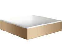 Axor Suite lavabo 40x40 cm cuadrada sobre encimera blanco-marrón/beige mate 42003140