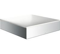Axor Suite lavabo 40x40 cm cuadrada sobre encimera blanco-plata mate 42003000