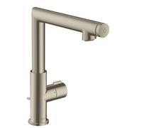 Axor Uno - Grifo de lavabo Select 220 con desagüe, níquel cepillado 45016820