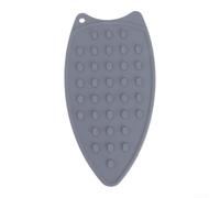 Axorafow Alfombrilla de planchado de silicona resistente al calor, antideslizante, plegable, con agujero para colgar, seguro para el hogar, viajes, color negro y gris (gris)