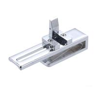 Axorafow Cerradura de puerta de cristal de aleación de zinc para ducha corrediza de baño, compatible con 8 mm de grosor, espacio de 11,5 a 32 mm, superposición < 60 mm, herrajes de acabado plateado