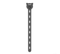 Axorafow Paquete de 10 bridas de silicona reutilizables, organizadores de cables ajustables de 25 cm, cables de carga de datos, correas elásticas con hebilla para oficina en casa (negro)