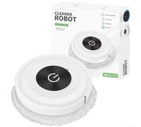 Axorafow Robot Mop Cleaner Máquina de limpieza de pisos húmedos con modo de fregado de manos Cobertura de 360 ° Formato delgado 6,5 cm Funcionamiento silencioso Pisos duros (blanco)