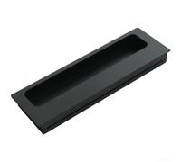 Axorafow Space - Manija oculta de aluminio para gabinete, bronce cepillado negro mate, puertas de armario de cocina, accesorios de lujo minimalistas, 4.92 pulgadas (E*2)