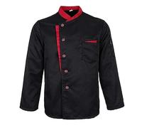 AYAZER Unisex Restaurante Cocina Chef Uniforme Camisa Manga Corta/Larga Chaqueta Chef Ropa De Trabajo-Manga Larga-XL