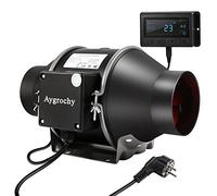 Aygrochy 150 mm Ventilador Extractor de Aire con regulador de temperatura y humedad, ventilador extractor Para Baño, Sótano, Garaje, Cocina, Tente de Culture Hydroponique