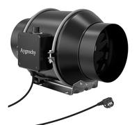 Aygrochy 150mm Ventilador de extracción ajustable 595 m³/h, Ventilador Extractor de Aire con controlador de velocidad variable para Baño, Sótano, Garaje, Cocina, Tente de Culture Hydroponique