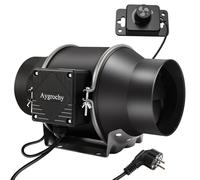 Aygrochy 150mm Ventilador de extracción ajustable 688 m³/h, Ventilador Extractor de Aire con controlador de velocidad variable de Para Baño, Booster, Tienda de cultivo, Garage, Cucina.