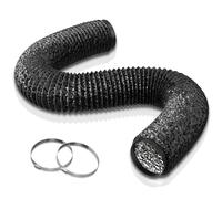 Aygrochy Conductos de ventilación de PVC con 2 abrazaderas, manguera flexible de conducto de aire de 150 mm para secadora universal, campana de cocina, ventilador extractor (150mm*3m)