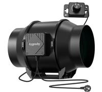 Aygrochy de 150 mm Ventilador de conducto ajustable, motor EC trifásico con controlador de velocidad para ventilación, adecuado para carpas de cultivo, cajas de propagación, invernaderos
