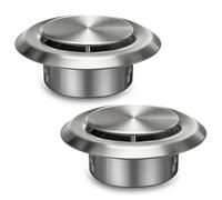 Aygrochy Rejilla de ventilación de acero inoxidable 100mm X2, 304 acero inoxidable redondo, rejilla de ventilación con rosca, rejilla protectora contra insectos, brida, rejilla de ventilación, rejilla