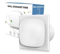 Aygrochy Ventilador de baño de 100 mm con enchufe europeo, silencioso, con válvula de retorno, bajo consumo de energía, para cocina, baño, garaje, sótano
