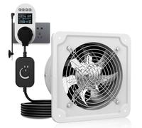 Aygrochy Ventilador extractor de 150 mm con sensor de temperatura para sótano garaje