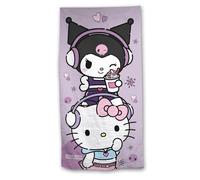 Aymax Hello Kitty & Kuromi - Sábanas de playa (poliéster, 70 x 140 cm, ultra absorbente)