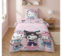 Aymax - Juego de funda nórdica de 135 x 200 cm y funda de almohada de 80 x 80 cm, con Kuromi y My Melody
