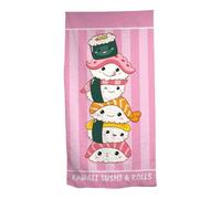 Aymax Kawaii Sushi and Rolls - Toalla de playa (70 x 140 cm, ultra absorbente)