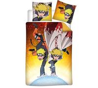 Aymax Juego de cama Naruto - Minato y Naruto 140 x 200 cm 100% microfibra