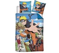 Aymax Juego de cama Naruto Shippuden 100% algodón 140 x 200 cm