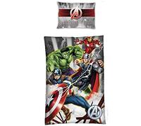 AYMAX S.P.R.L. Disney Avengers - Juego de Cama (Funda nórdica de 140 x 200 cm y Funda de Almohada de 63 x 63 cm, poliéster)