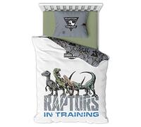 AYMAX S.P.R.L. Jurassic World Raptors - Juego de Funda nórdica de algodón de 140 x 200 cm y Funda de Almohada de 65 x 65 cm
