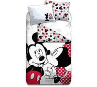 AYMAX S.P.R.L. Mickey & Minnie Mouse Vintage - Juego de Ropa de Cama (140 x 200 cm, 63 x 63 cm)