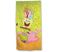 Aymax, Toalla de Playa Bob Esponja - 100% Algodón Nickelodeon | 70 x 140 cm | Playa, Piscina & Vacaciones