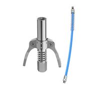 Aymzbd Engrasadora Acoplador Engrase Adaptador Manual Liberación Alta Presión Reparación Acero Inoxidable Adecuado para Mecánicos Ingenieros, con manguera de 30cm