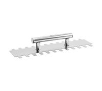 Aymzbd Paleta de Enlucido de Acero, Paleta de Acabado con Dientes, Masilla, Paleta de Hormigón, Esparcidor con Muescas, Paleta de Paneles de Yeso para Azulej, 40CM