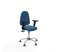 Aýna AS similpiel azul claro brazos 2D base cromada topes