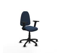 Aýna cp similpiel azul marino brazos 2d base poliamida ruedas engomad