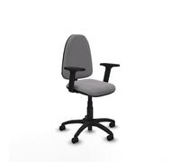 Aýna cp similpiel gris brazos 2d base poliamida ruedas nailon 50mm