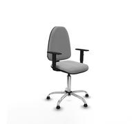 Aýna cp similpiel gris claro brazos 1d base cromada topes
