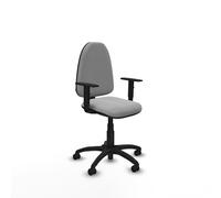 Aýna cp similpiel gris claro brazos 1d base poliamida ruedas autofren