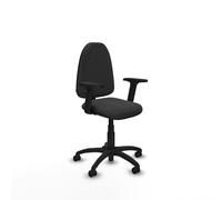 Aýna cp similpiel gris oscuro brazos 2d base poliamida ruedas engomad