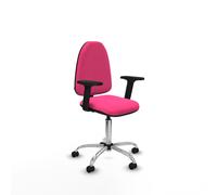 Aýna cp similpiel rosa brazos 2d base cromada ruedas engomadas 50mm