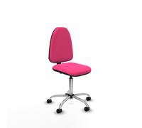Aýna cp similpiel rosa sin brazos base cromada ruedas nailon 50mm