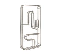 AYTM Estante de pared rectangular Curva Plata