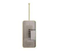 AYVADA Espejo de Techo Rectangular Giratorio para baño, Flotante, Grande, Decorativo, con Marco de Metal, para baño, Entrada, Tienda, Hotel (Dorado, 40 x 70 cm)
