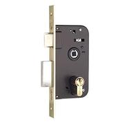 Yale Cerradura de embutir 03010103 600-hl/60x35 latonado cilindro 60 entrada 35 mm reversible