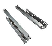AZERODESIGN-Guías correderas para cajones -Guía Cajón Juego Guías -Railes Cajones extraíbles-Guía Rodamientos Laterales-Rieles para cajones -Sistema Cierre Suave-Guía Cajón-Guía para cajones(450MM)