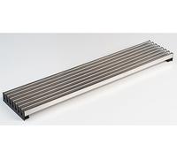 AZERODESIGN- Rejilla Horno- Rejilla Ventilacion- Rejilla ventilacion horno- Rejilla ventilacion frigorífico- Color Inox- 8 Lamas de Aluminio de 60 cm